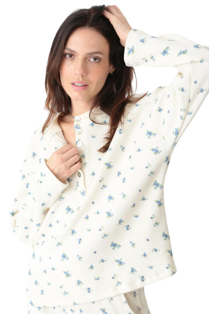 Kate Henley Sweatshirt-Ditsy Floral, Ivory